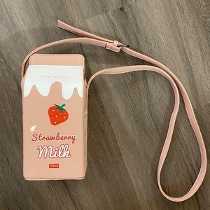 Strawberry Milk 🍓 Novelty Shoulder Crossbody Bag